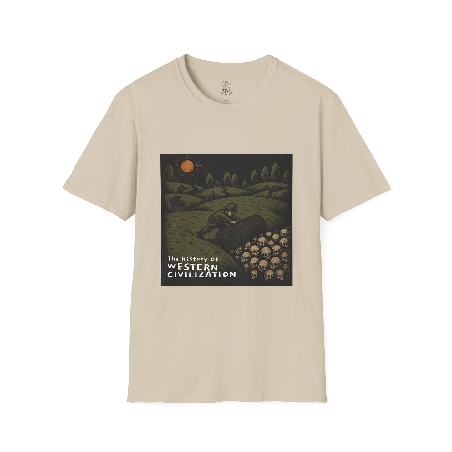 History of Western Civilization Graphic Tee – Dark Humor Leftist Anti-Imperialist Unisex T-Shirt